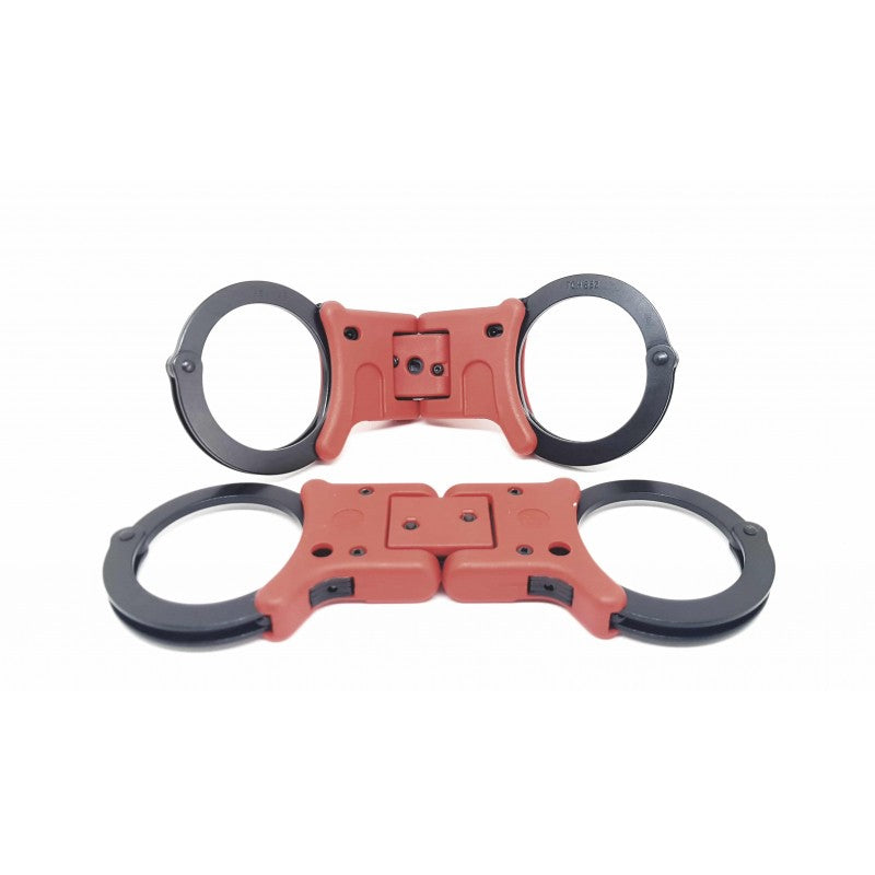 GRILLETE RIGIDO PLEGABLE ULTIMATE negro/rojo doble cerradura - TCH852B/R