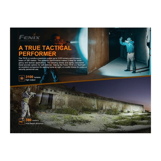 LINTERNA FÉNIX TK16 V2.0 3100L +BATERÍA RECARGABLE C21700